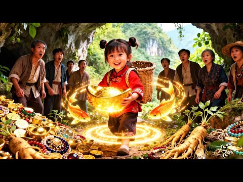 爺爺撿回家的5歲可憐女孩竟是天降錦鯉！徒手挖人參，過路撿金條！全家跟著發大財！