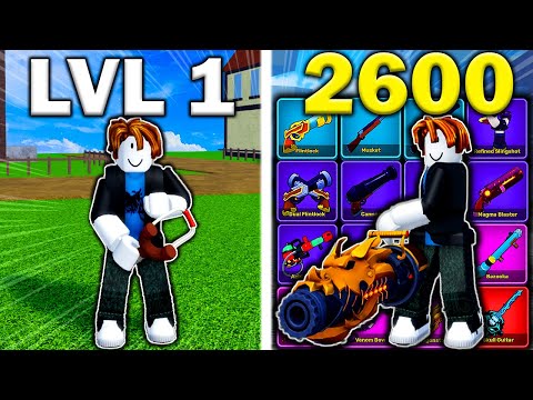 Noob To Max COLLECTING EVERY GUN In Blox Fruits