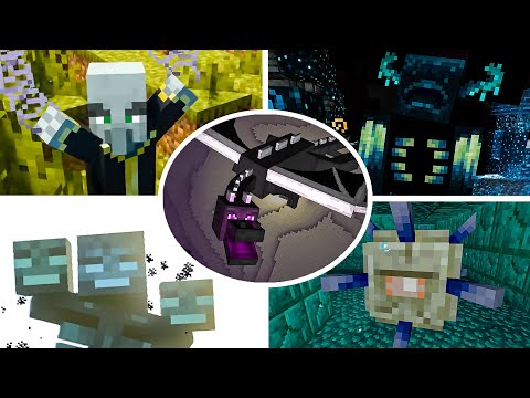 Minecraft - All Bosses Fight Gameplay (4K 60FPS)