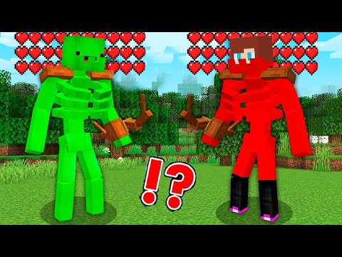 JJ and Mikey Became SKELETONS MUTANTS in Minecraft Challenge by Maizen