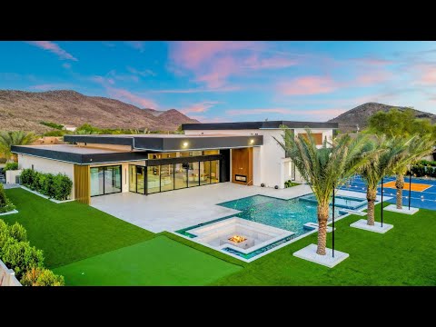 TOUR A $5M Arizona Mansion with a Movie Theatre, Soccer Field, Basketball Court and more!