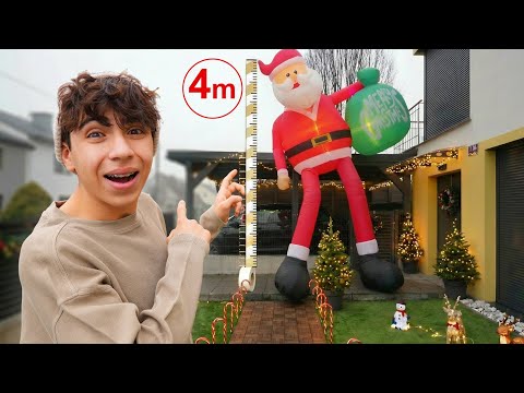 عملت اطول بابا نويل في حديقة بيتنا 🎅 (4 امتار)