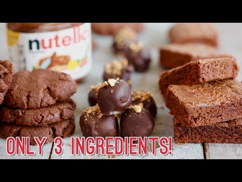 3-Ingredient Nutella Recipes: Brownies, Cookies & Truffles!