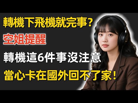 轉機不是下飛機就完事！空姐提醒：這6件事沒注意，小心卡在國外回不了家！尤其是第4點，大部分人都會忽略！#轉機 #旅行攻略 #機場 #行李直掛 #過境簽證