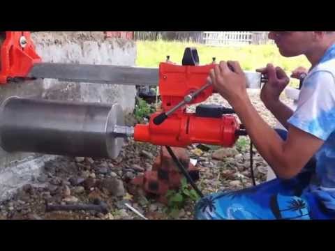 Алмазное бурение отверстий в блоках