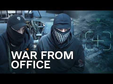 These Ukrainians bomb Russian positions... from an office