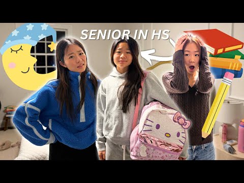 COPYING OUR SISTER'S HIGH SCHOOL NIGHT ROUTINE!