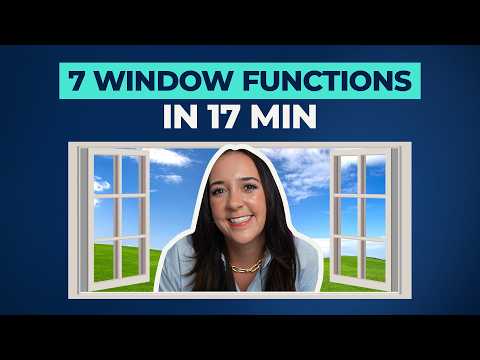7 Window Functions MASTERED in 17 Minutes | SQL Masterclass