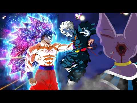 Goku with one hand and a new technique defeats the priest and all his sons after his anger explodes