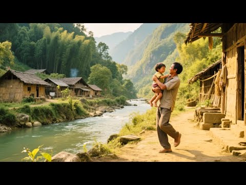 深山峡谷发现一个村寨，仅一户人家留居寨中，依山旁水绿树成荫，环境宛如世外桃源！【乡村阿泰】