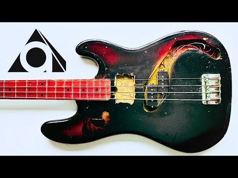 Unknown junk electric bass was repainted and restored.