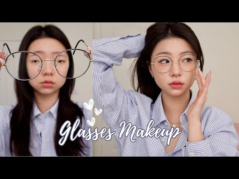 [무쌍 메이크업] 👓✨GLASSES MAKEUP TUTORIAL | MONOLID/HOODED EYE