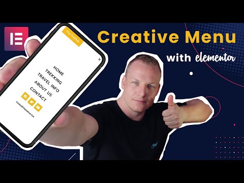 Unique MOBILE MENU design with Elementor Popups