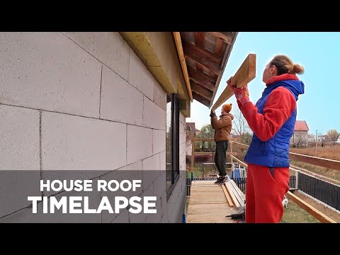 ROOF. Couple Builds Amazing HOUSE - TIMELAPSE