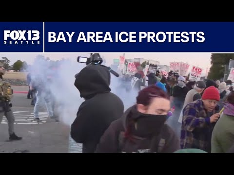 ICE protests underway in Alameda, California