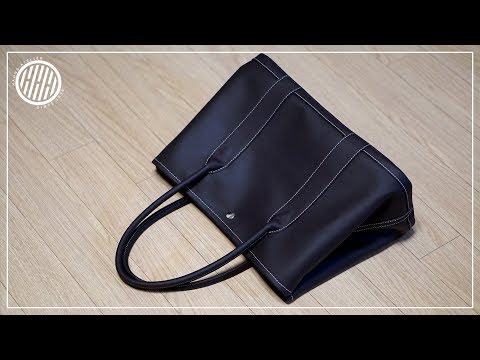 [Leather Craft] Shopper bag making I free PDF pattern