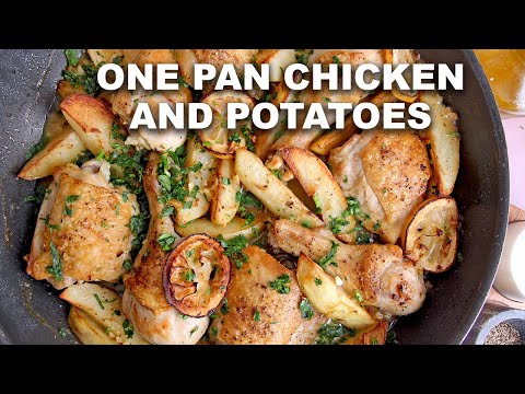 One Pan Roasted Lemon Chicken & Potatoes - Best I've Ever Made!