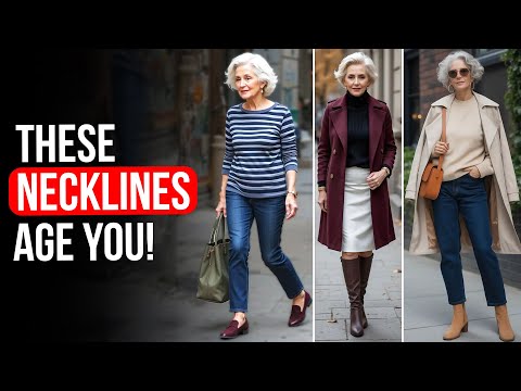 STOP Wearing These 10 Necklines After 50  (That CHEAPEN Your Look!)