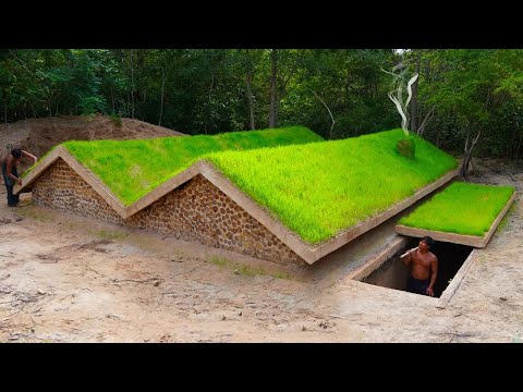 100Days Building Underground House with Gym Room and Decoration Underground Room [ Full Video ]