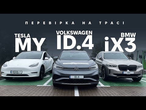 BMW iX3 / Tesla Model Y / Volkswagen ID.4. Перевірка трасою. Про електромобілі від Oleksii Bodnia