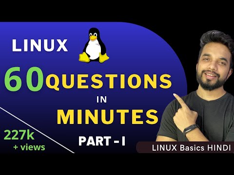 PART 1 | 60 Linux Questions for Job Interview Preparation in Hindi in 60 min with Answer | Linux QnA