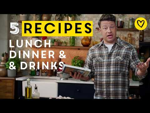 Lunch, Dinner & Drinks | How To Make 5 Recipes By Jamie Oliver