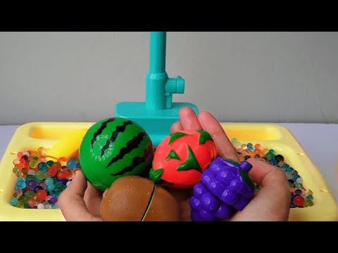 Learn Color, Fruit and Vegetable Names for Kids with Toy Kitchen Party| Toddler Learning Video