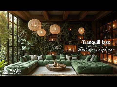 Tranquill Forest Living Room Jazz for Focus | Morning Soft Jazz with Nature Therapy for Work & Study