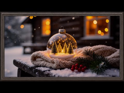 Christmas Snow Globe Ornament ✨ 4K Frame TV Art – 2 Hour No Music Screensaver