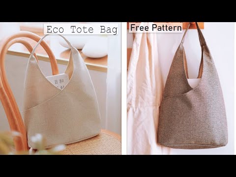 DIY Minimalism Eco Bag Idea Sewing from Canvas