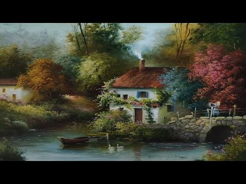 How I Paint Landscape Just By 4 Colors Oil Painting Landscape Step By Step 59 By Yasser Fayad
