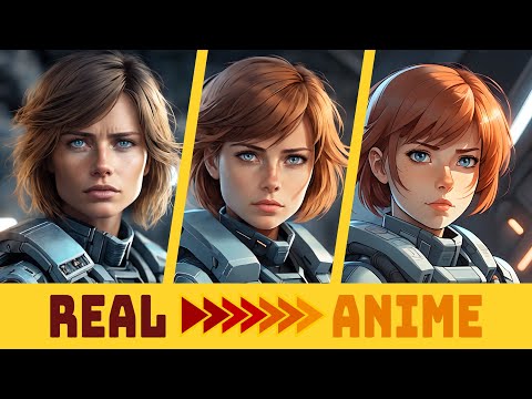 From real to anime (with IPAdapter and ComfyUI)