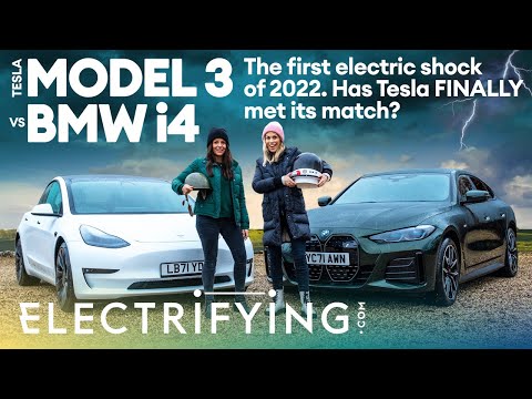 Tesla Model 3 vs BMW i4 2022 twin-test – Has Tesla FINALLY met its match? / Electrifying