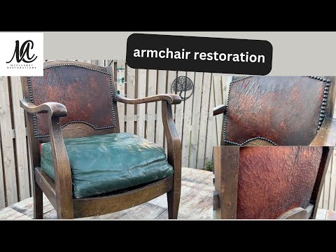 Restored and Reupholstered - Worn Out Little Old ARMCHAIR