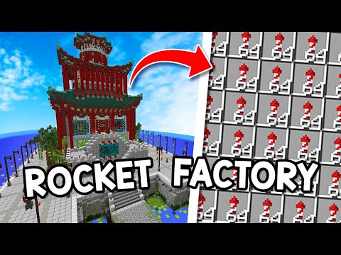 I Built the ULTIMATE FIREWORK ROCKET FACTORY in Minecraft Survival