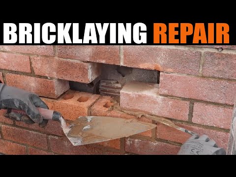 Bricklaying Repair - How To replace Bricks In a Wall - Tutorial