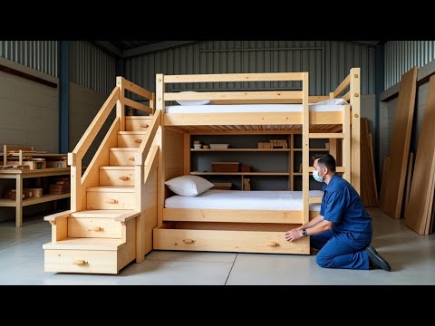 Step by Step to Create Your Dream Bunk Bed: Turning Raw Wood into Living Art, Every Detail is a Feat