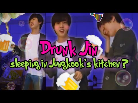 🐻❄️Lively Eng Sub💜 Jin is drunk🥴 during Jungkook's birthday🥳🎉