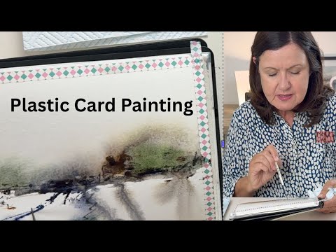 Plastic Card Painting in Watercolour - Atmospheric Landscape Tutorial