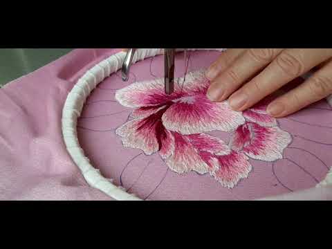 Машинная вышивка с использованием зиг-зага. Вышиваем розу.