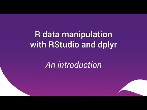 R data manipulation with RStudio and dplyr