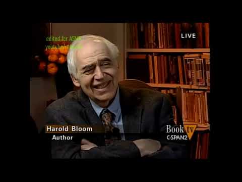 Unintentional ASMR   Harold Bloom   Interview Call In Excerpts   His Life & Work   Literary Critic