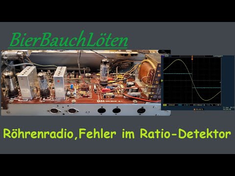 Röhrenradio, Reparatur eines Fehlers im Ratio-Detektor.
