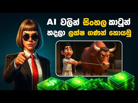 AI වලින් සිංහල Cartoon Animation හදලා ලක්ෂ ගණන් හොයමු | Make Money with AI Sinhala