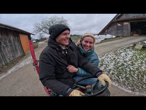ДОЧКА ШЕФА та її ХЛОПЕЦЬ, допомагають на ФЕРМІ. УКРАЇНЕЦЬ на Фермі у Швейцарії