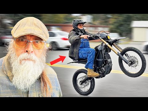 I let him try my 85mph "E-Bike"...