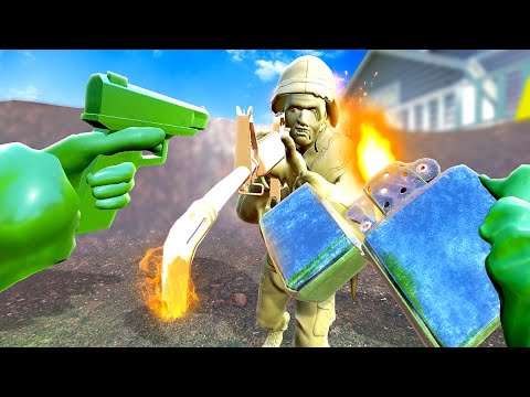 MELTING Toy Soldiers That Are Alive - Plastic Battlegrounds VR