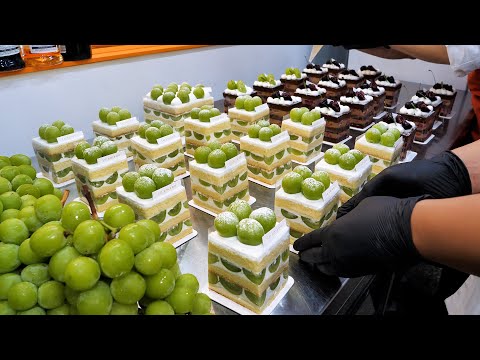 Fruit overflowing! Making various cream cake with seasonal fruits top4 - korean street food