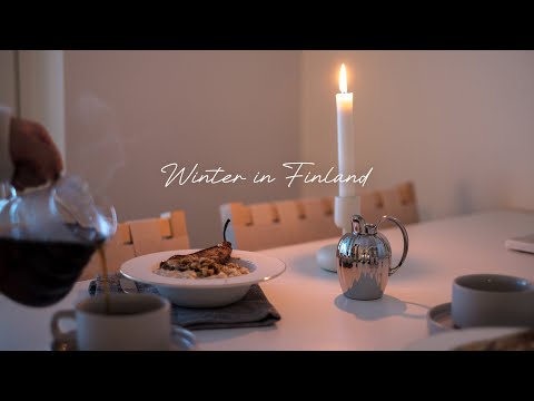 Winter in Finland I Warm meal, breakfast & coffee I Burnt cheesecake I Slow Living Diary