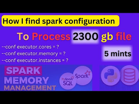 How I find spark configuration to process 2300 gb file in 15 mints | spark config tuning